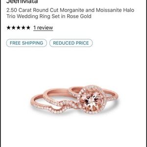 Size 8.5 wedding band set rose gold